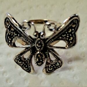 Silver Butterfly Brooch Pin - Elegant Women's Jewelry